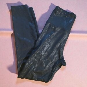 American Eagle Outfitters Black Snakeskin Leggings